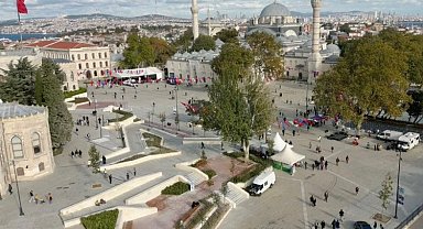 Tarihi Beyazıt Meydanı eski görünümüne kavuştu