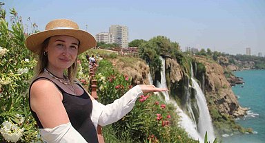Antalya'nın dünyaca ünlü şelalesine ziyaretçi akını