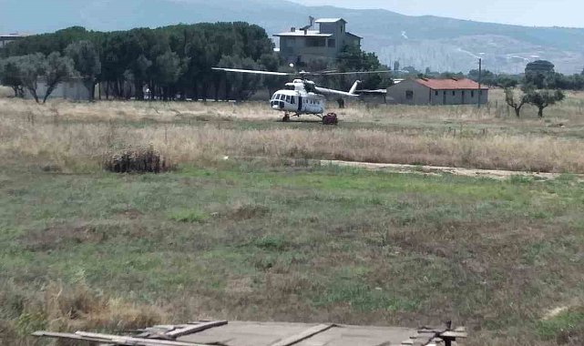 Arızalanan helikopter yerleşim yeri yakınına indi