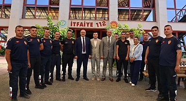 Başkan Ergün, görev başındaki personelle bayramlaştı