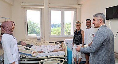 Başkan Oktay, hastaları yalnız bırakmadı