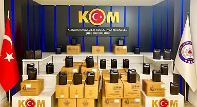 Başkentte piyasa değeri 4 milyon lira olan 3,5 ton etil alkol ele geçirildi
