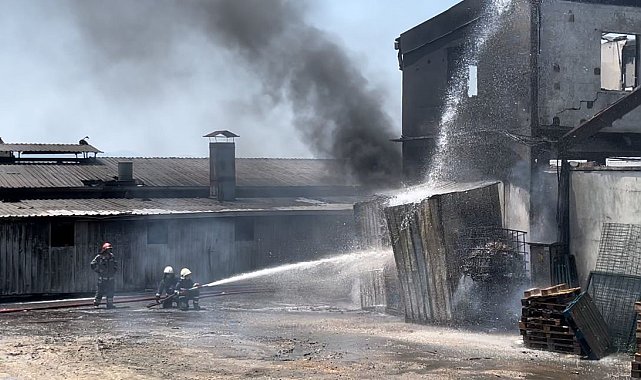 Bursa'da boya fabrikasında yangın çıktı: 2 yaralı