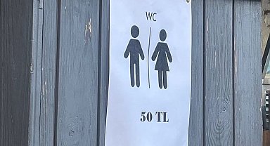 Çeşme'de 'Tuvalet 50 lira' yazısını asan işletmeci konuştu