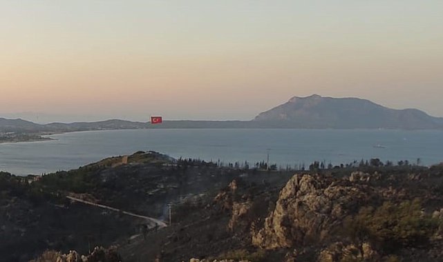 Datça'daki orman yangınında 25 hektarlık alan zarar gördü