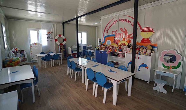 Depremzede çocuklara yeni oyun alanı