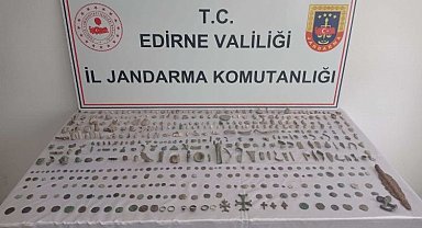 Edirne İl Jandarma'dan tarihi eser operasyonu