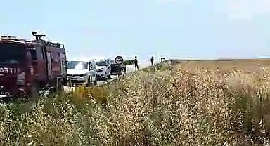 Edirne'de buğday tarlasına sürüklenerek takla atan araçtaki 2 kişi öldü