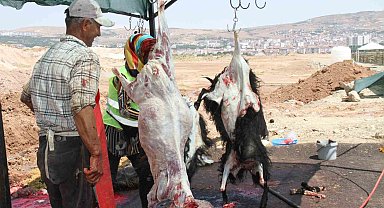 Elazığ'da bayramın üçüncü gününde kurban kesimleri devam etti