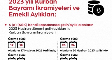 Emekli maaş ve ikramiyeleri 17-23 Haziran'da ödenecek