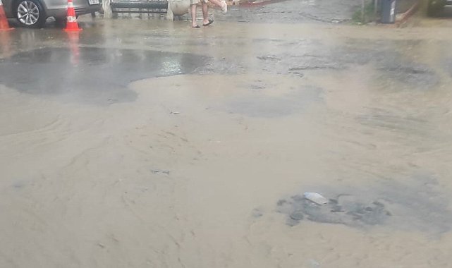 Erdek'te beklenen yağış gerçekleşti