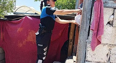 Erzincan polisi ihtiyaç sahibi ailelere kurban eti dağıttı