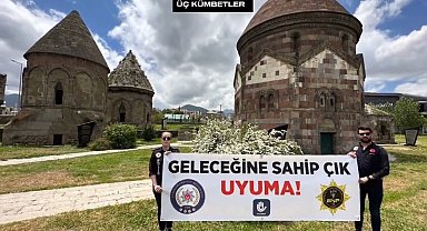 Erzurum polisinden pankartlı uyarı