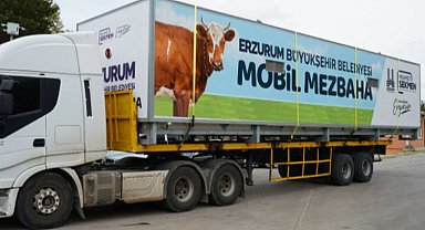 Erzurum'dan Adıyaman'a mobil mezbaha