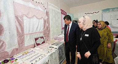 Fadıloğlu, 7 aile merkezindeki serginin açılışını yaptı