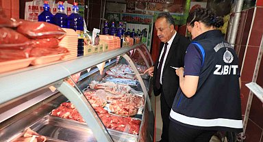 Hakkari'de kasap ve şarküteriler denetlendi