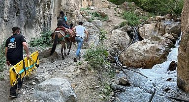 Hakkari'de nefes kesen kurtarma çalışması