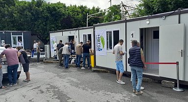 HATSU ve Büyükşehir ekipleri konteyner ofislerde