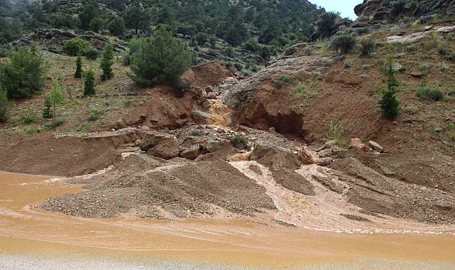 Heyelan felaketinin yaşandığı bölge dron ile görüntülendi