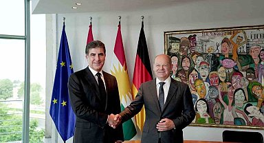 IKBY Başkanı Barzani, Almanya Başbakanı Scholz ile bir araya geldi