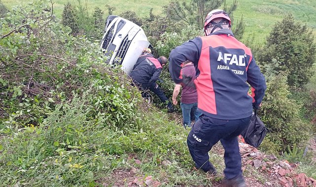 Karabük'te otomobil takla attı: 2 yaralı