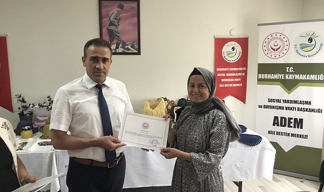 Kaymakam Memiş, sertifika törenine katıldı