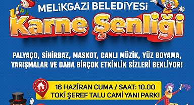 Kayseri Melikgazi'de karne şenliği