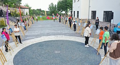 Kocasinanlı çocuklar hayallerindeki gökyüzünü resmetti