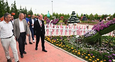 Konya Selçuklu Çiçek Bahçesi'nde görsel şölen