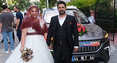 Malatya'da Togg gelin arabası oldu