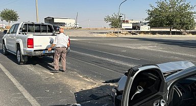 Mardin Nusaybin'de maddi hasarlı kaza