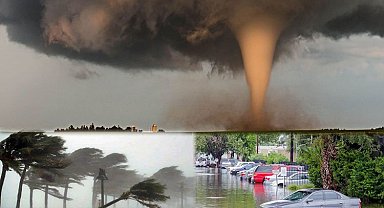 Meteoroloji'den kuvvetli yağış, sel, fırtına, dolu uyarısı
