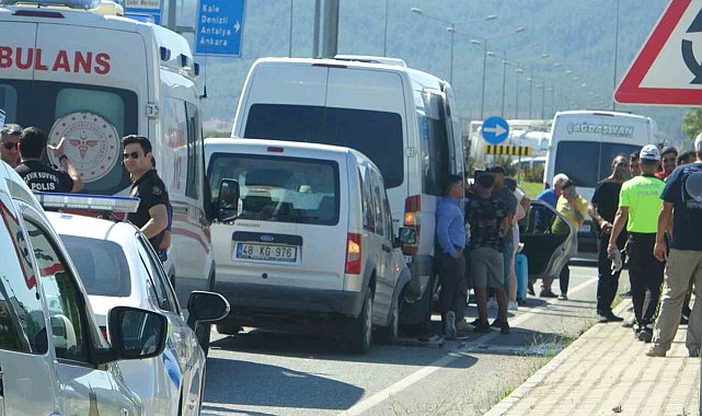 Muğla'da zincirleme kaza: 2 yaralı