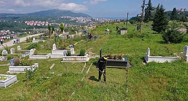 Ordu'da mezarlıklarda bayram temizliği artırıldı