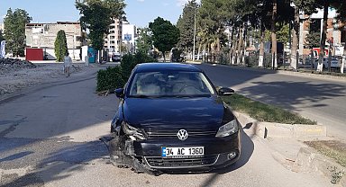 Otomobil ile beton mikseri çarpıştı: 1 yaralı