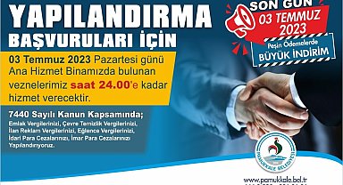 Pamukkale Belediyesi vezneleri son saatlere kadar hizmet verecek