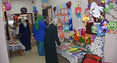 Şahinbey'de ana sınıfı öğrencileri ve kursiyerlerden sergi