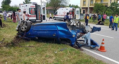 Samsun'da 3 araçlı trafik kazası: 7 yaralı