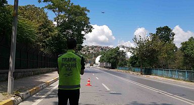 Sarıyer'de Kurban Bayramı tedbirlerinde dron ile denetim