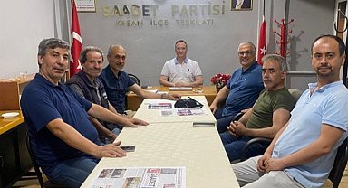 Sinan Tekin'den SP Keşan ilçe yönetimine ziyaret