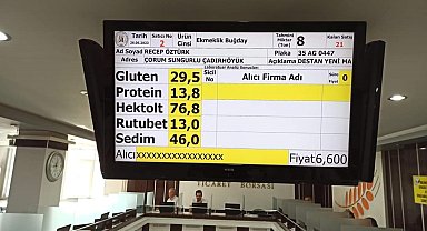 Sungurlu'da ilk buğday borsaya geldi