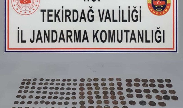 Tekirdağ'da 198 sikke ele geçirildi