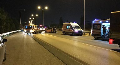 TEM'de kaza: Aynı otomobilden 8 yaralı çıktı