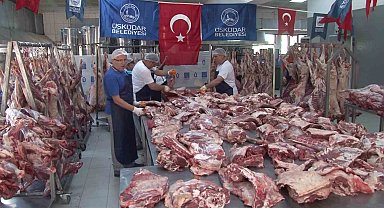 Üsküdar'da 10 bin aileye kurban eti dağıtımı başladı
