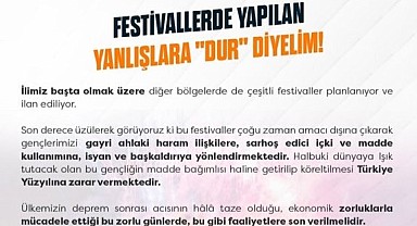 25 kuruluştan oluşan Balıkesir Sivil Toplum Platformu bildiri yayımladı: Festivaller yasaklansın