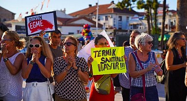 Akbelen kıyımına karşı Ayvalık'ta 'zincirli' eylem