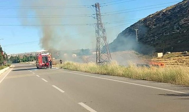Ankara'da tarım arazisinde yangın