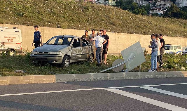 Asker uğurlama konvoyunda kaza: Araç taklalar attı, 4 kişi yaralandı