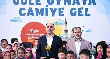 Başkan Altay "Güle Oynaya Camiye Gel Projesi"nde çocukların sabah namazı heyecanına ortak oldu