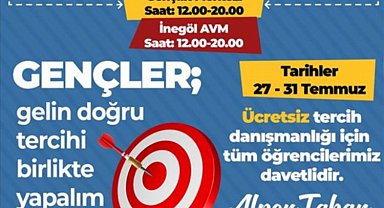 Bursa İnegöl'de öğrencilere ücretsiz YKS danışmanlığı